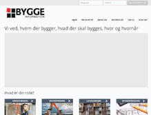 Tablet Screenshot of byggeinformation.dk